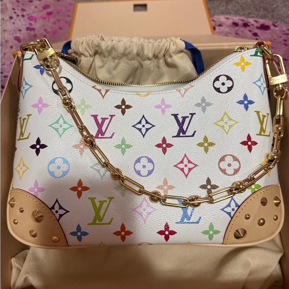 LOUIS VUITTON x Takashi Murakami Boulogne Canvas shoulder bag (AUTHENTIC)
